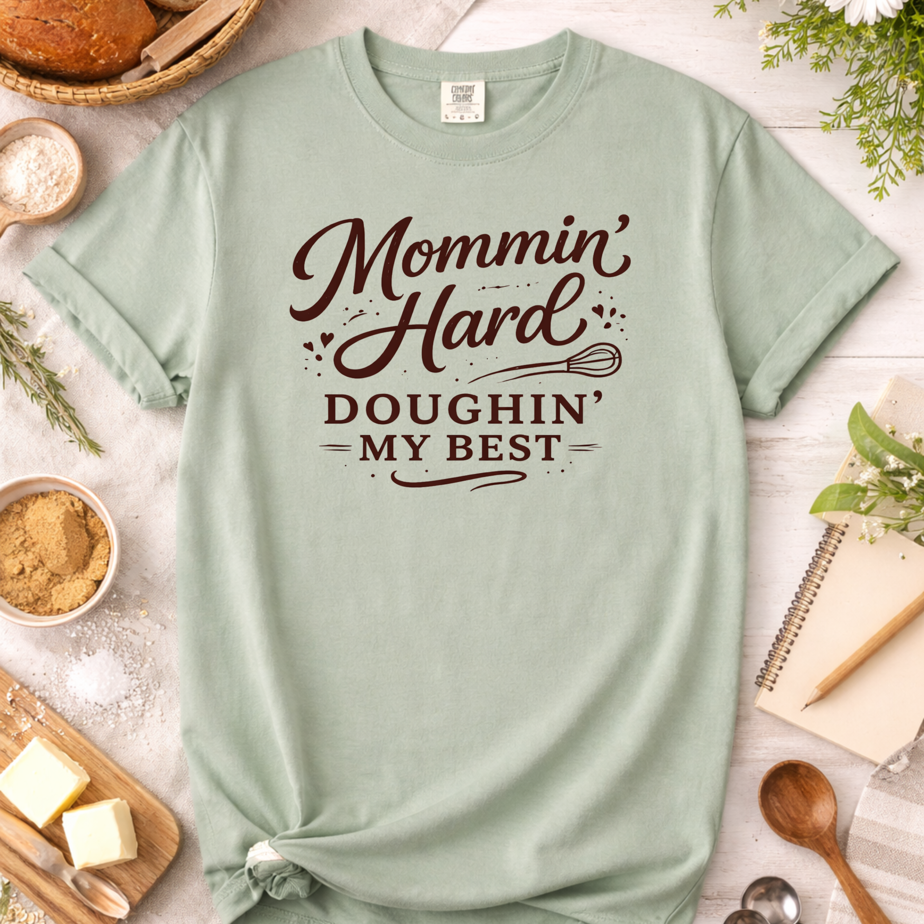 Mommin’ Hard, Doughin’ My Best Baking Mom T-Shirt