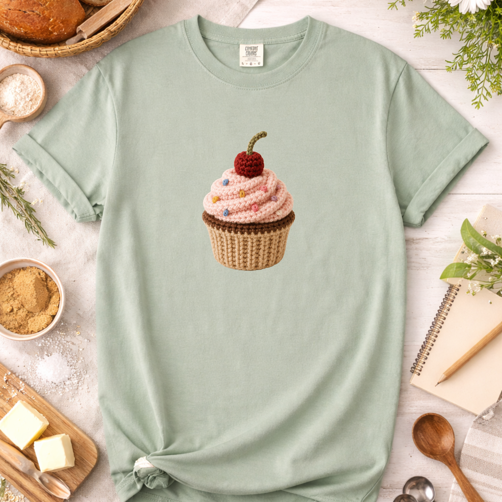 Crochet Cupcake T-Shirt