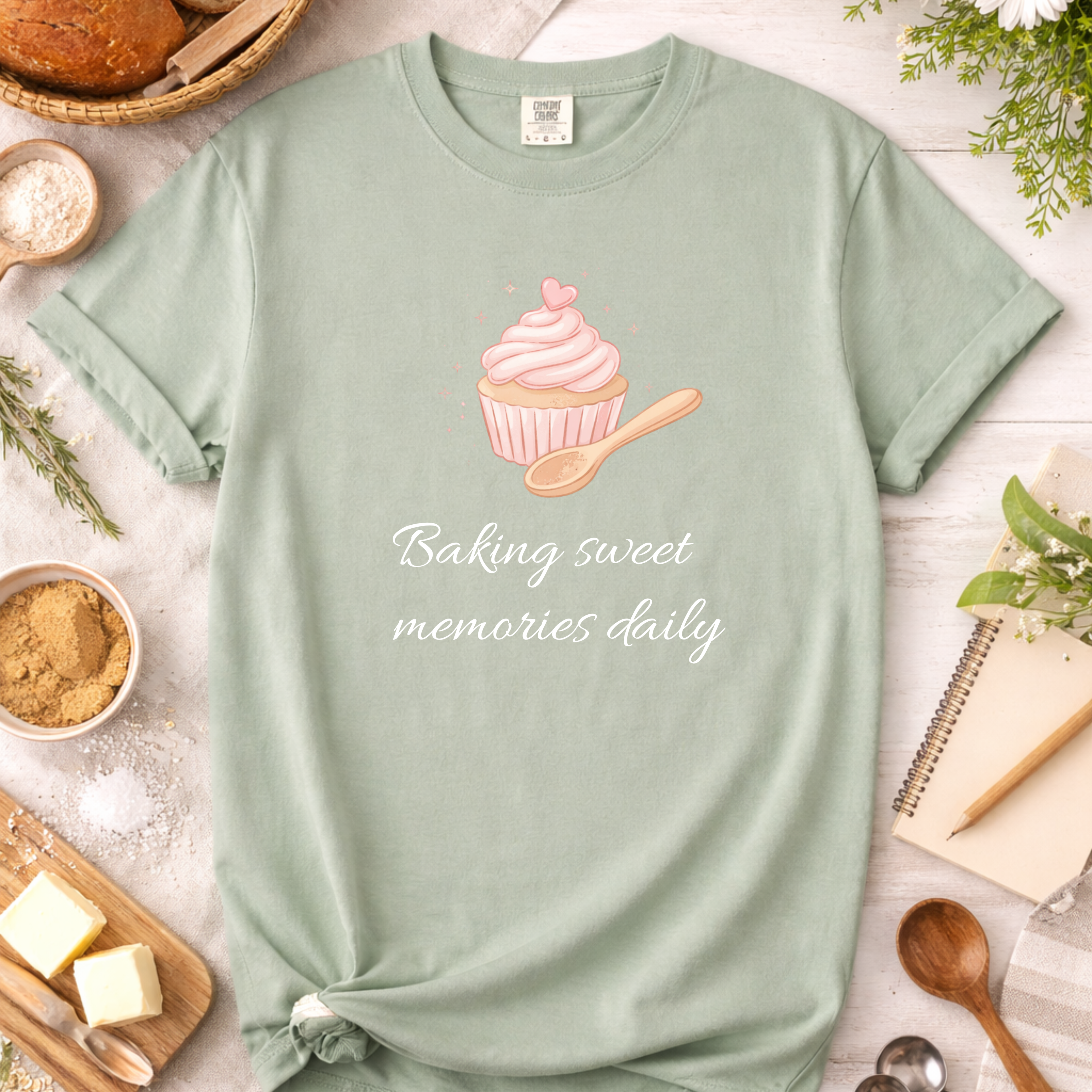 Mama Baking Shirt — "Baking Sweet Memories Daily" Tee