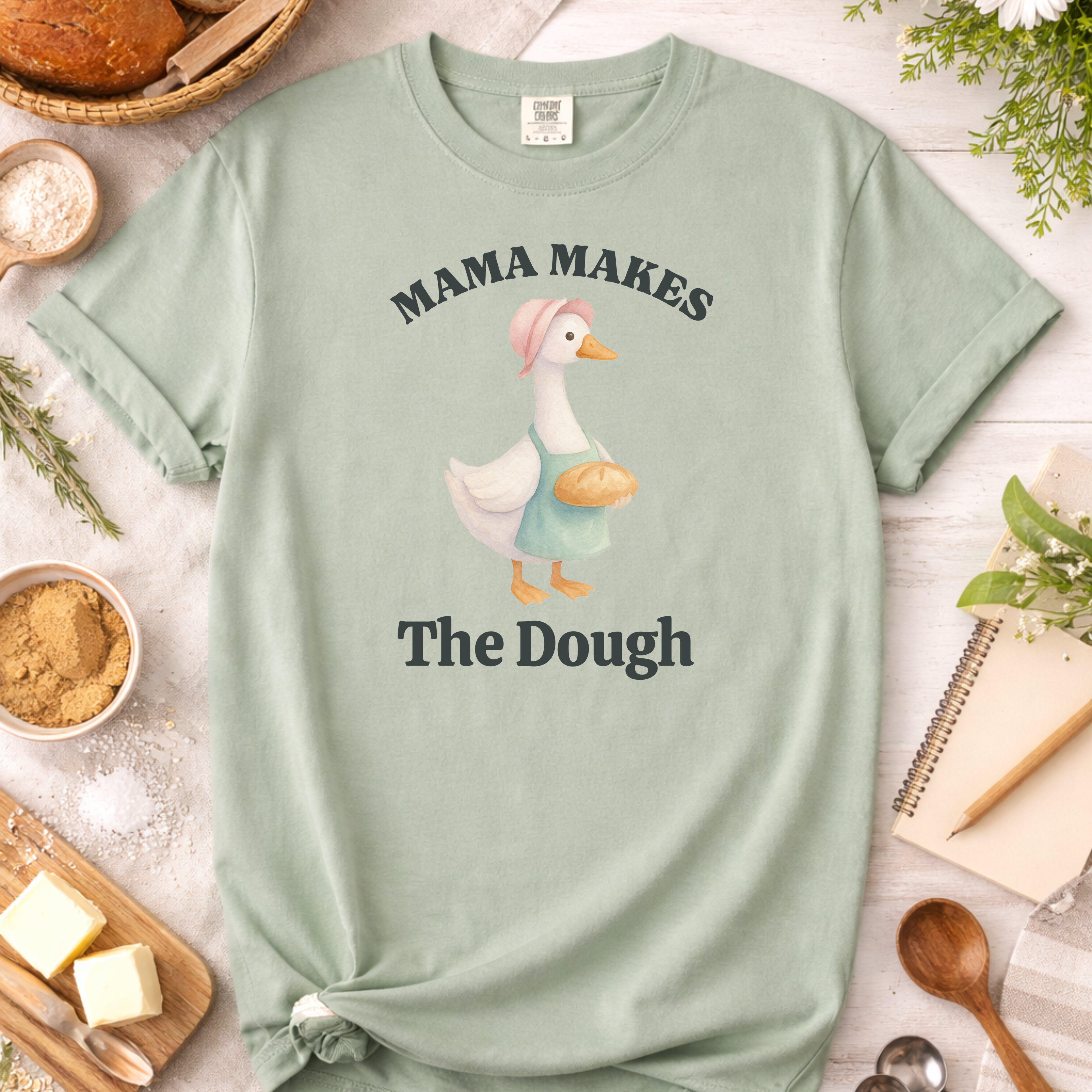 Mama Makes the Dough Silly Goose Mom Baking T-shirt