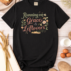 Christian Baking T-Shirt — "Running on Grace and Leftovers"