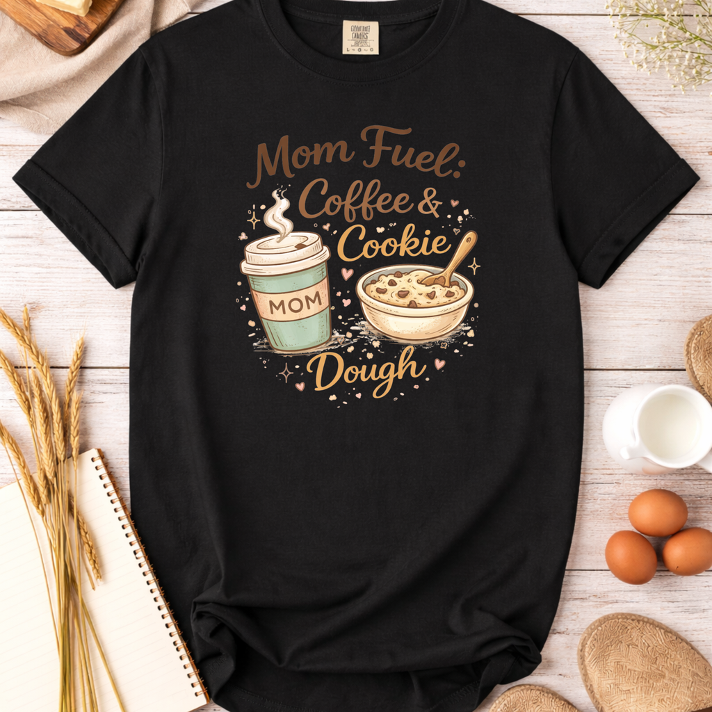 Mom Fuel Coffee & Cookie Dough T-shirt