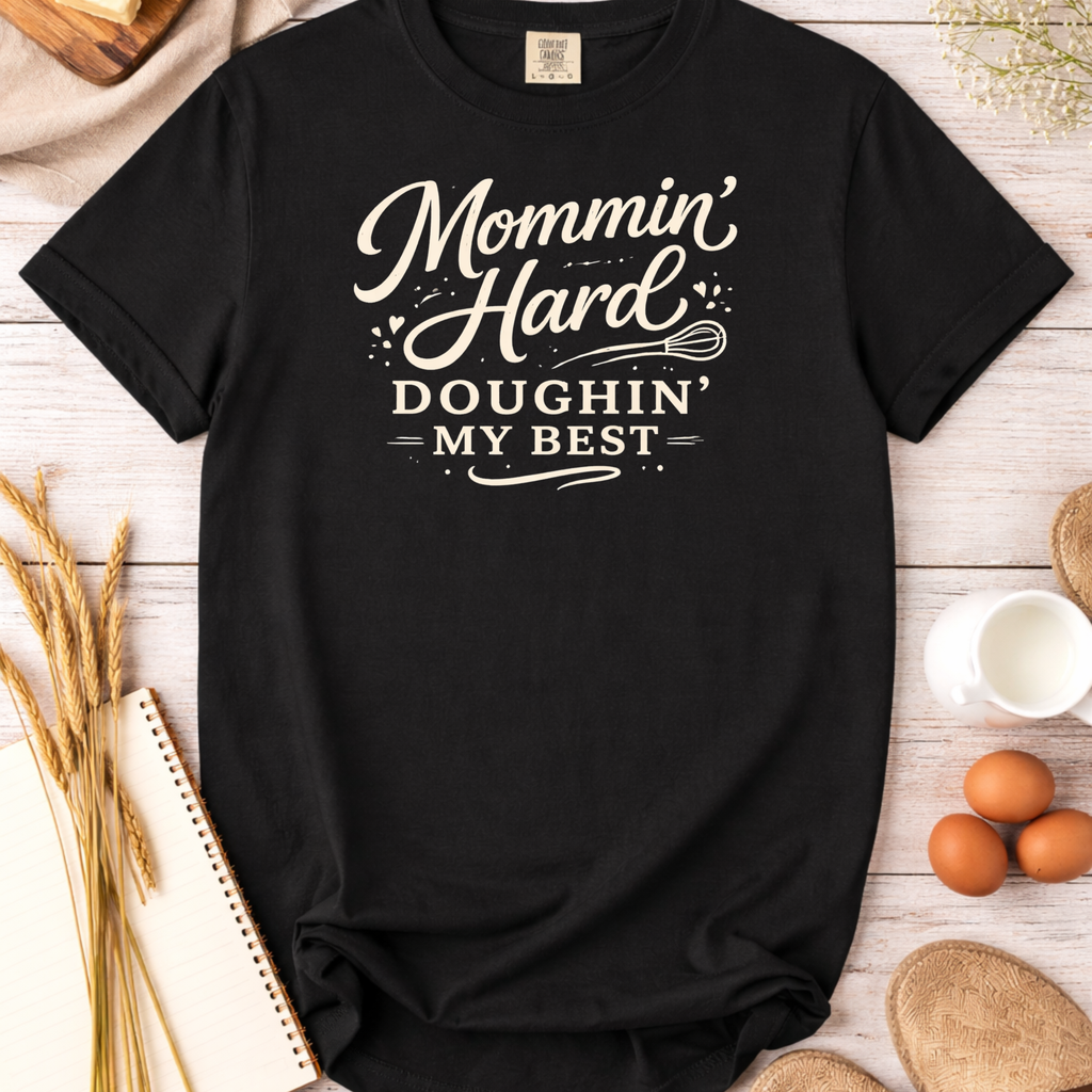 Mommin’ Hard, Doughin’ My Best Baking Mom T-Shirt
