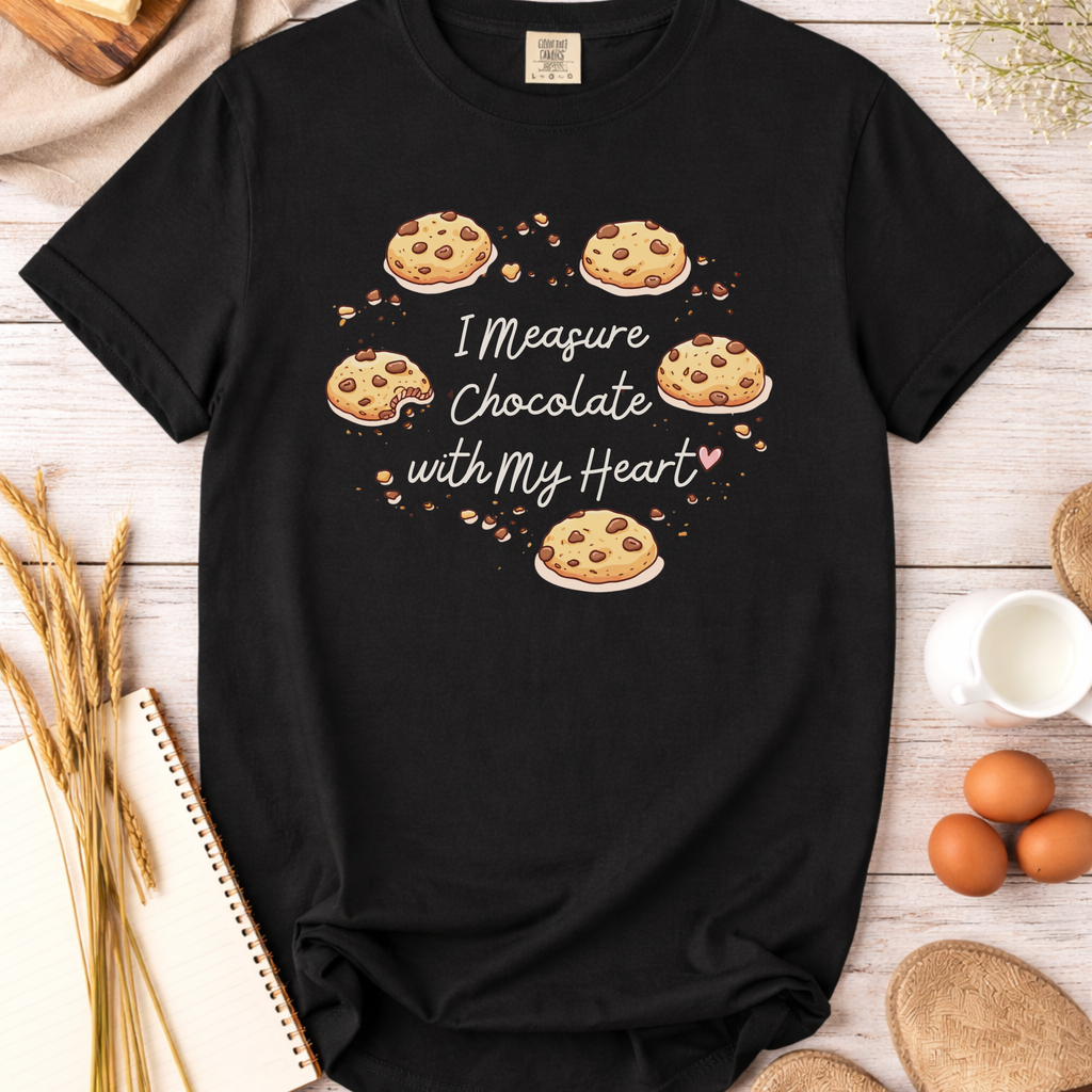 I Measure Chocolate with My Heart — Funny Baking Shirt for Bakers