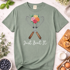 Just Beat It Baking Whisk T-Shirt — Funny Baking Humor Tee