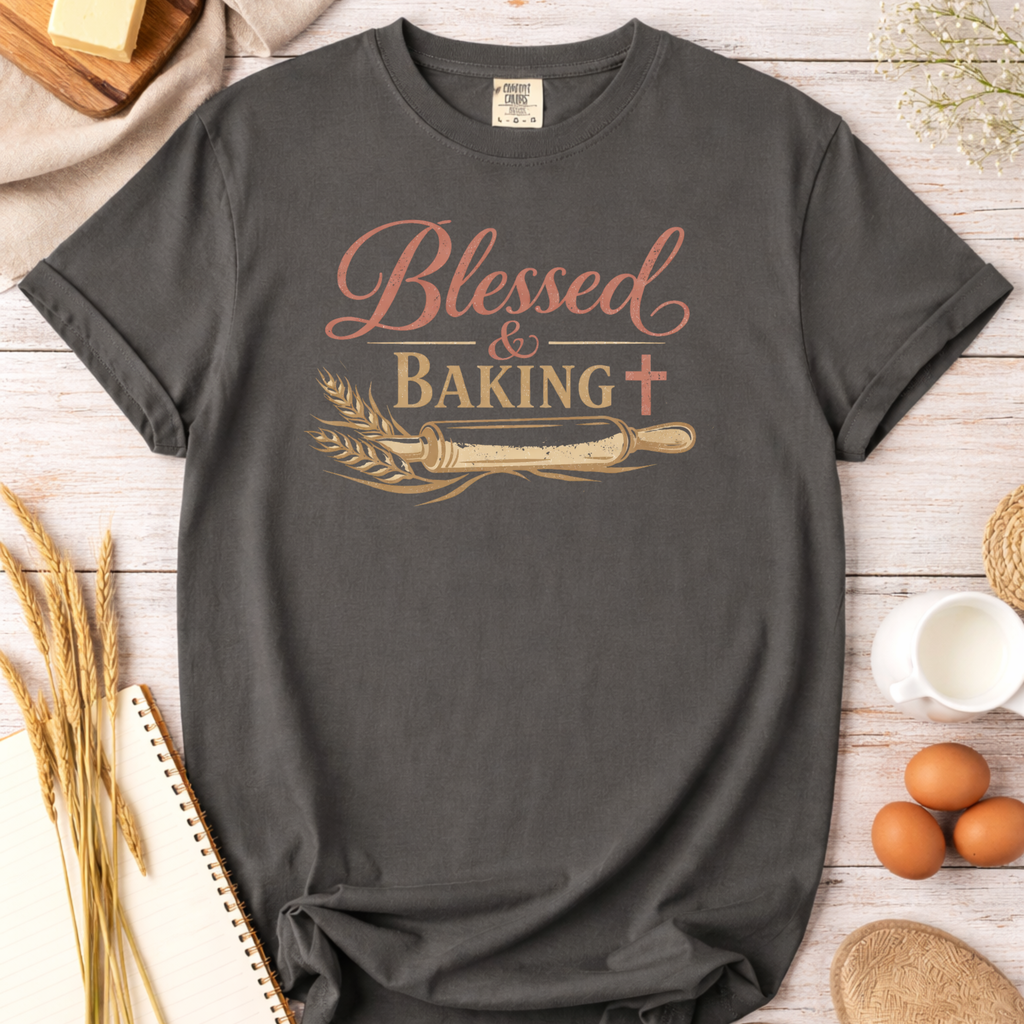 Blessed and Baking Christian Women's T-Shirt