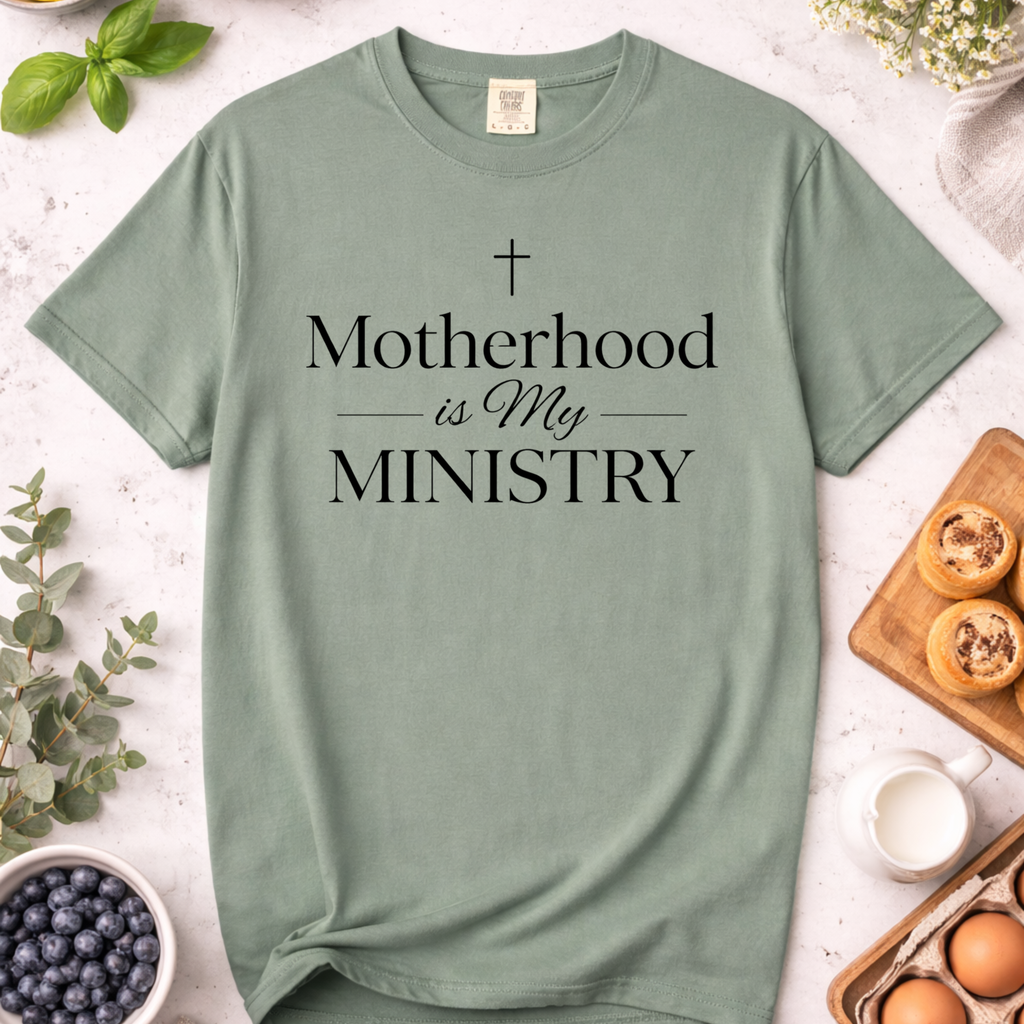 Motherhood Is My Ministry T-Shirt — Christian Mom Tee