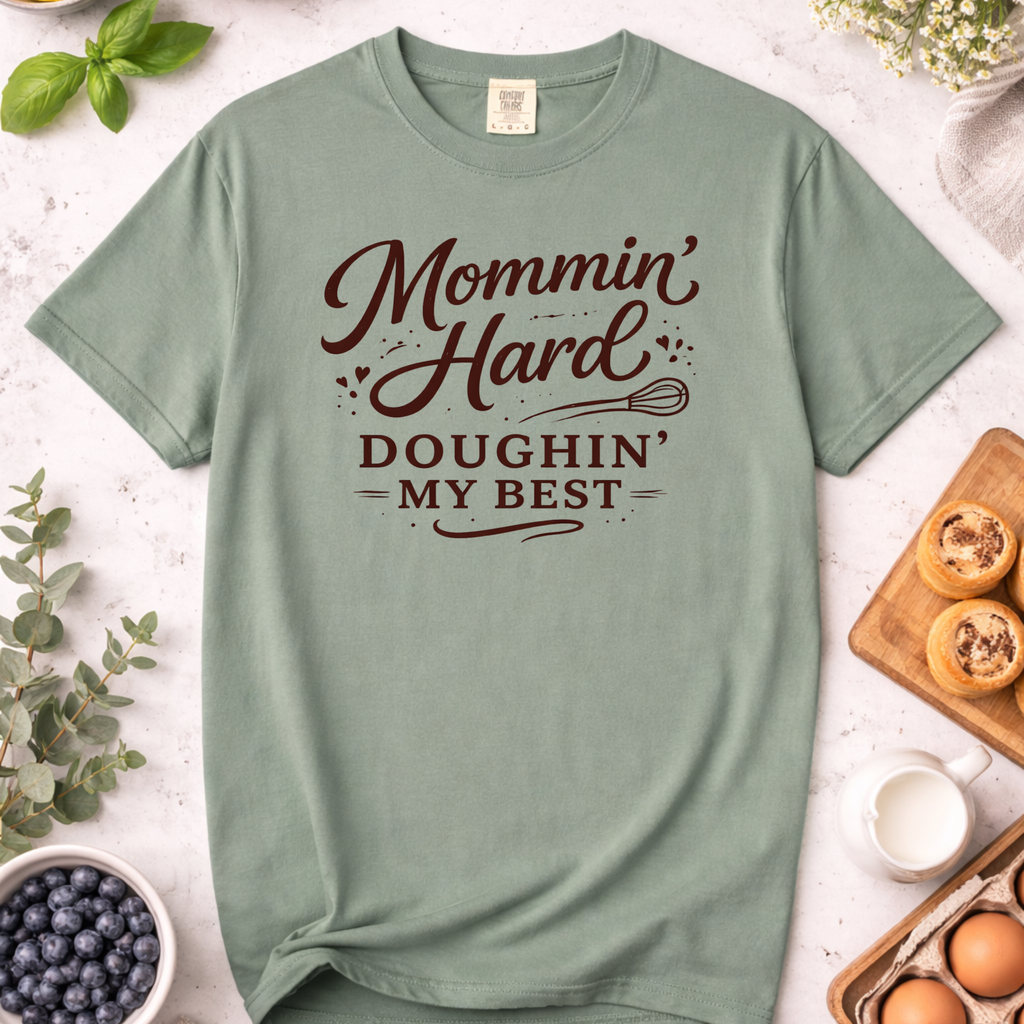 Mommin’ Hard, Doughin’ My Best Baking Mom T-Shirt