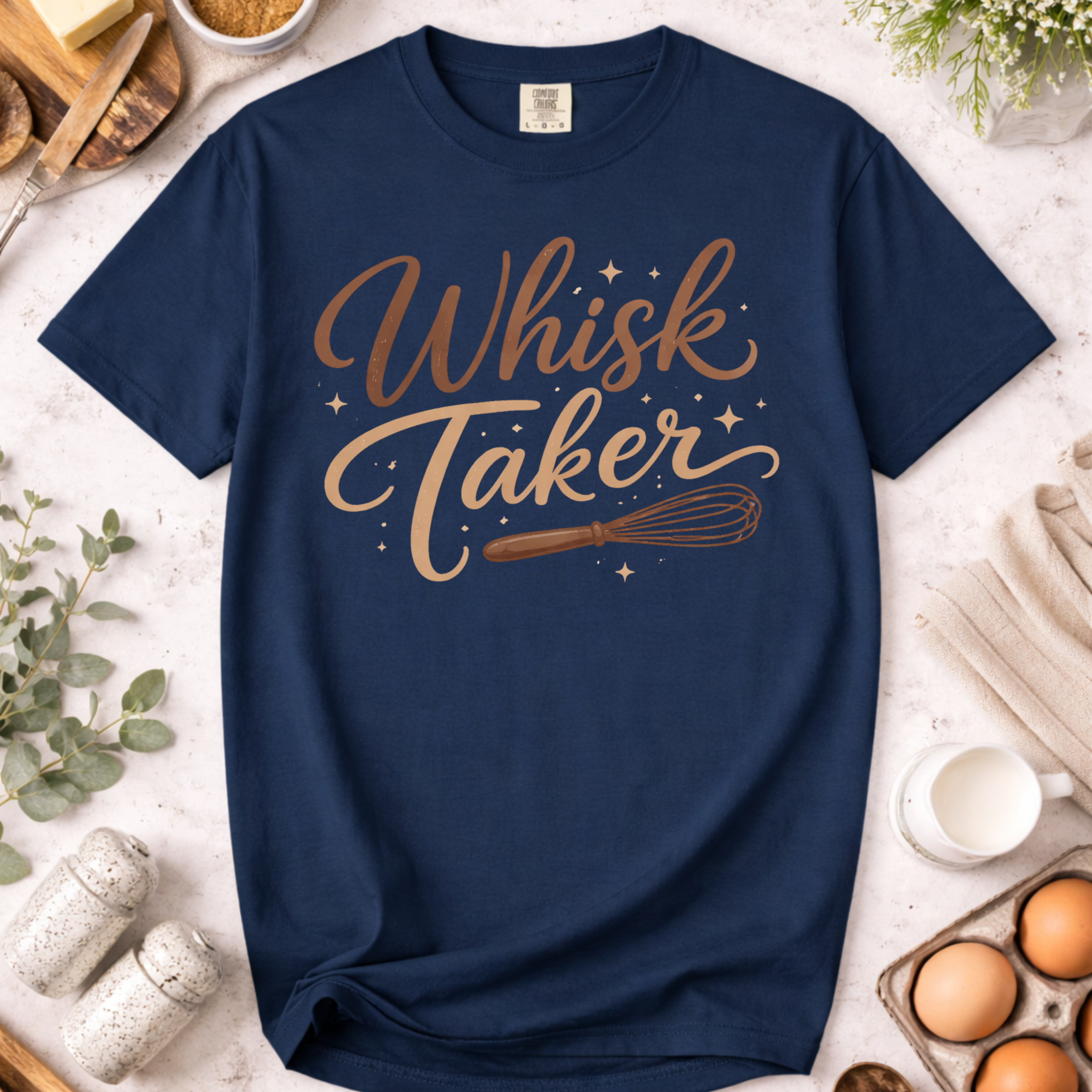 Whisk Taker Baking Humor T-Shirt — Funny Baker Gift