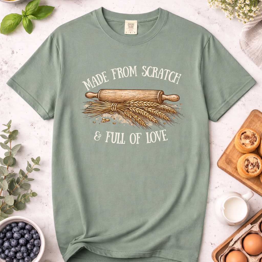 Baking Mama T-Shirt — "Made From Scratch and Full of Love"