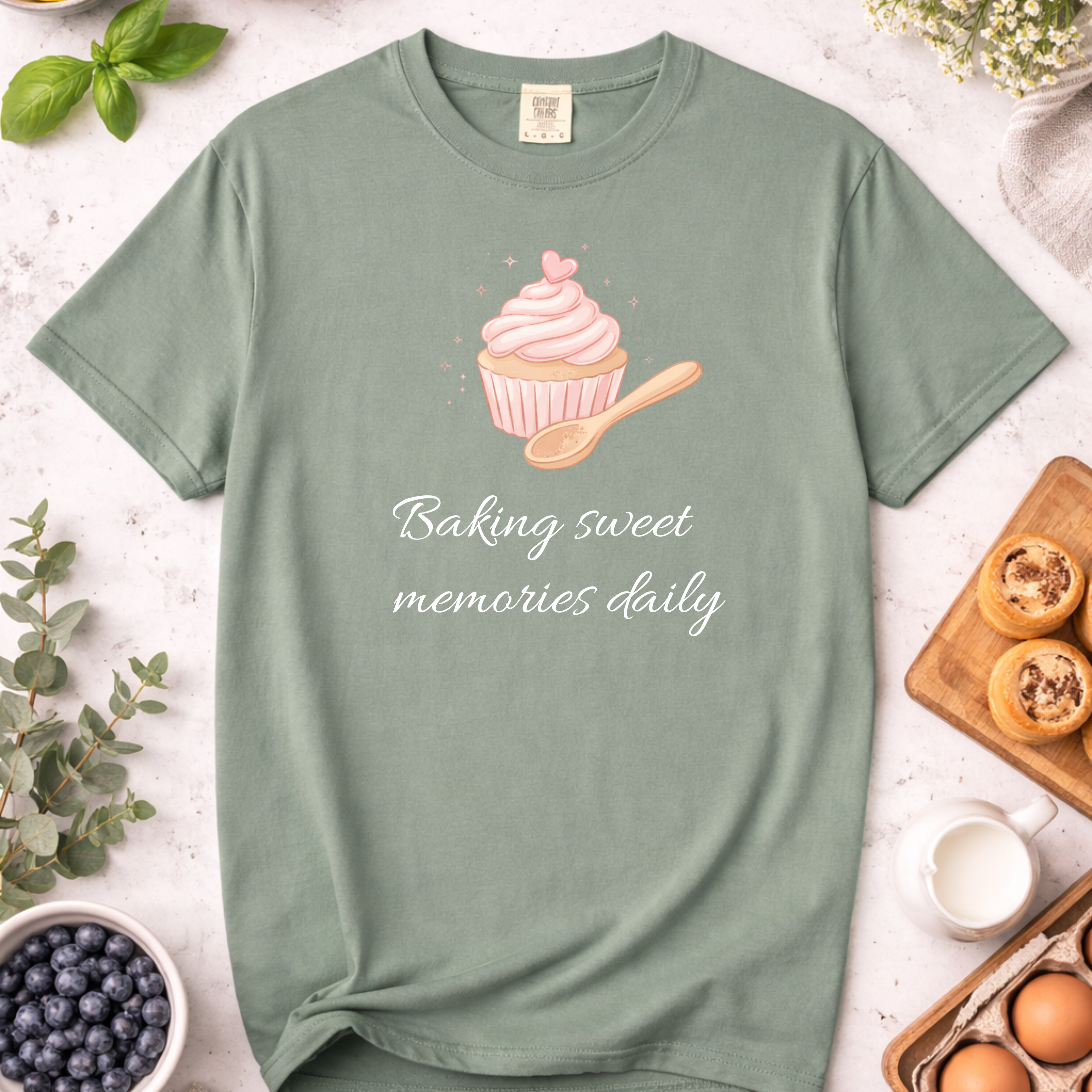 Mama Baking Shirt — "Baking Sweet Memories Daily" Tee