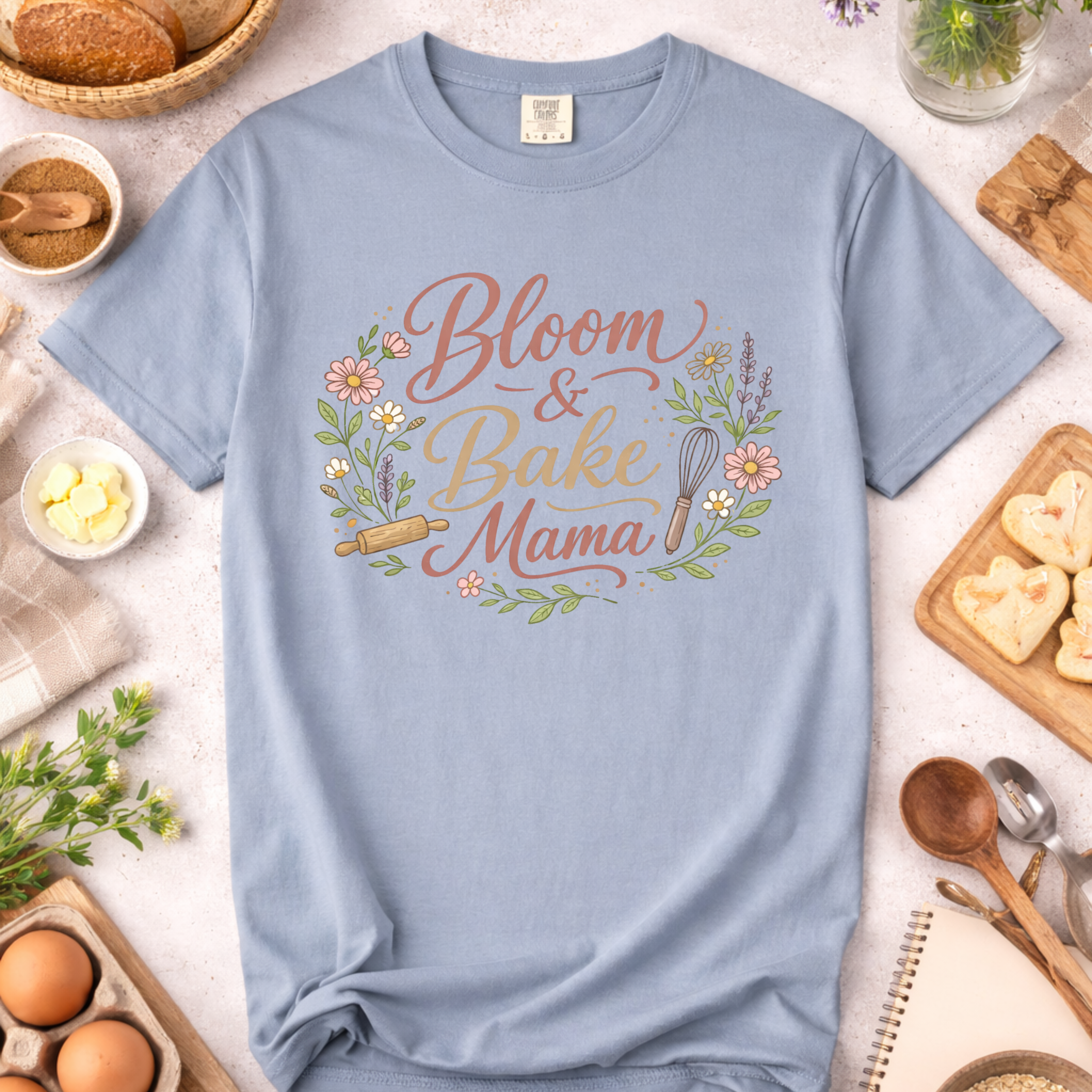 Bloom and Bake Mama Baking Mom T-Shirt