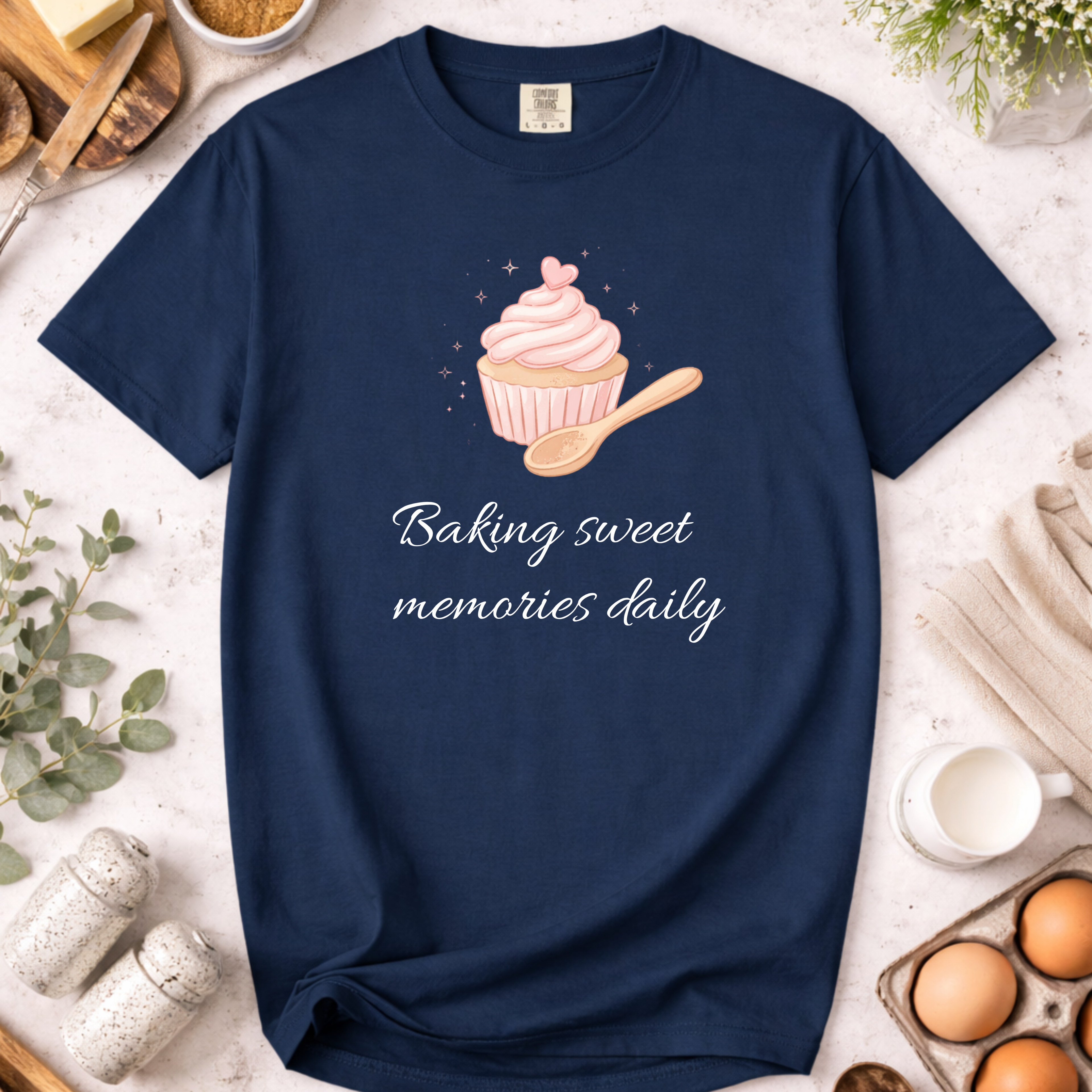Mama Baking Shirt — "Baking Sweet Memories Daily" Tee