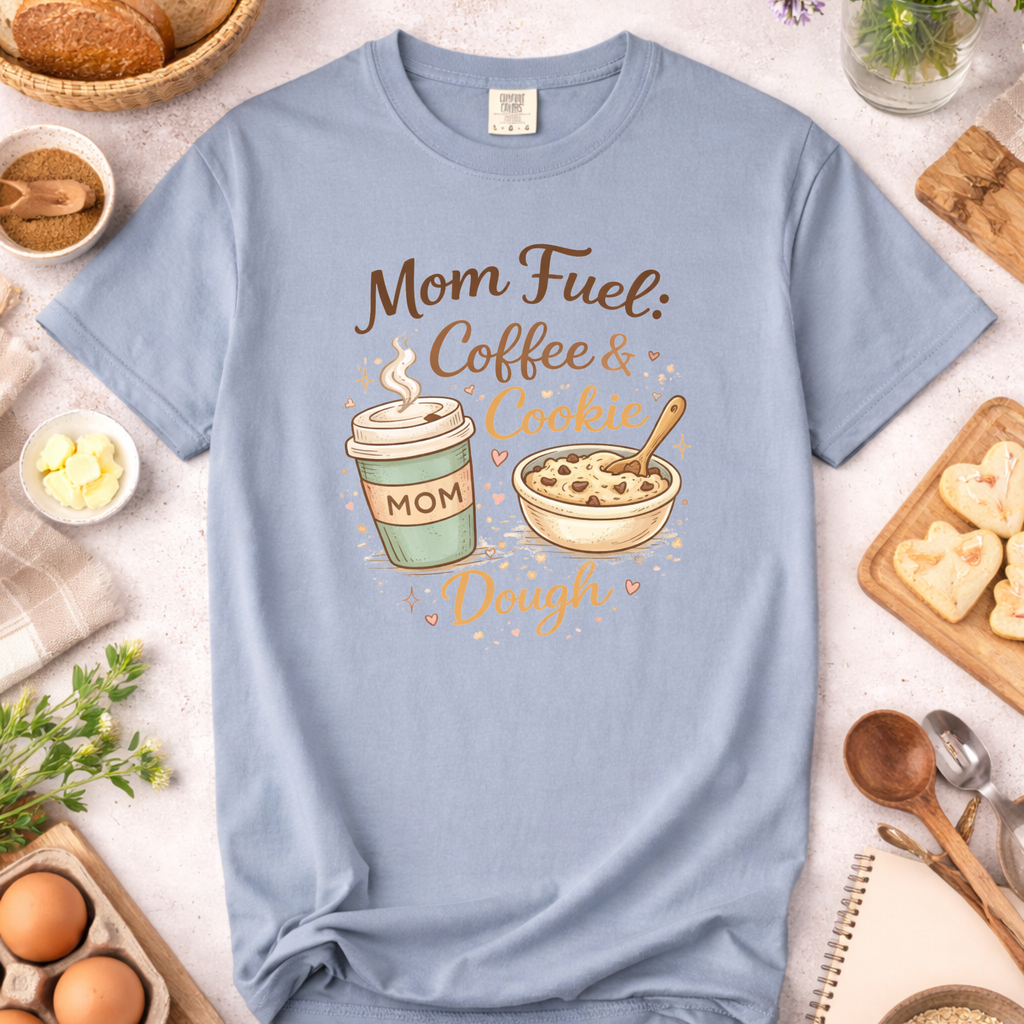 Mom Fuel Coffee & Cookie Dough T-shirt