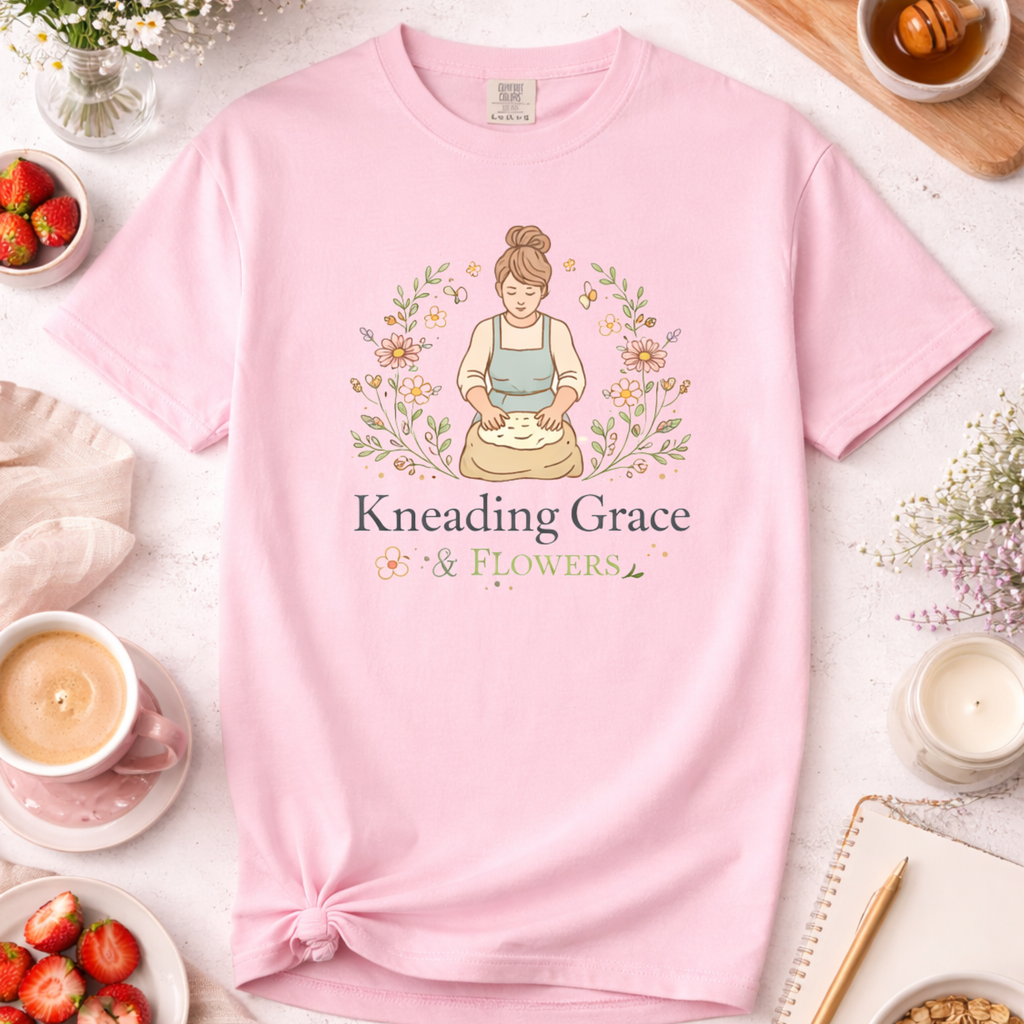 Kneading Grace and Flowers Baking T-shirt