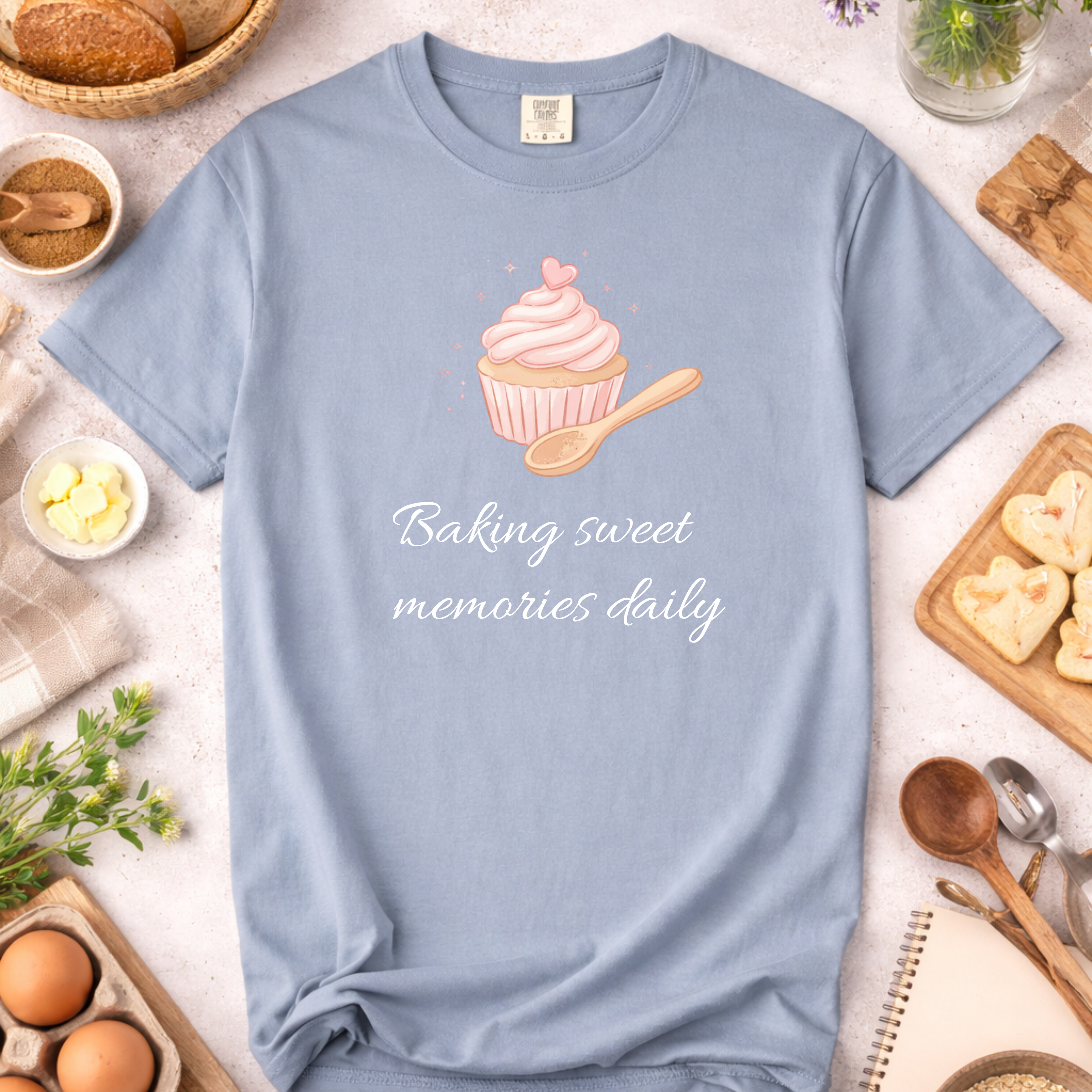 Mama Baking Shirt — "Baking Sweet Memories Daily" Tee