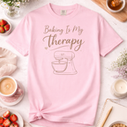 Baking Is My Therapy Mixer T-Shirt — Funny Baker Gift Tee