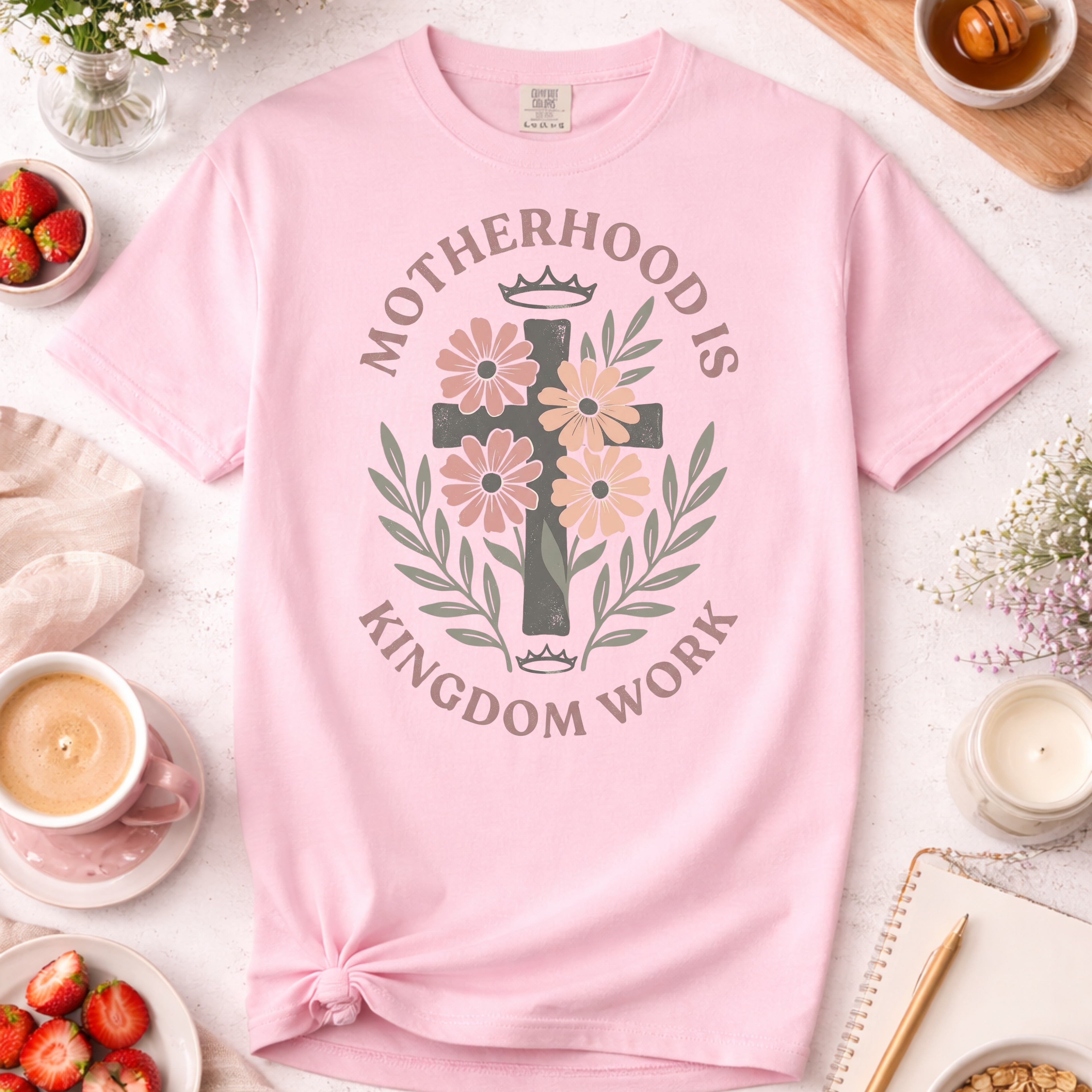 Motherhood Is Kingdom Work Christian Mom T-Shirt