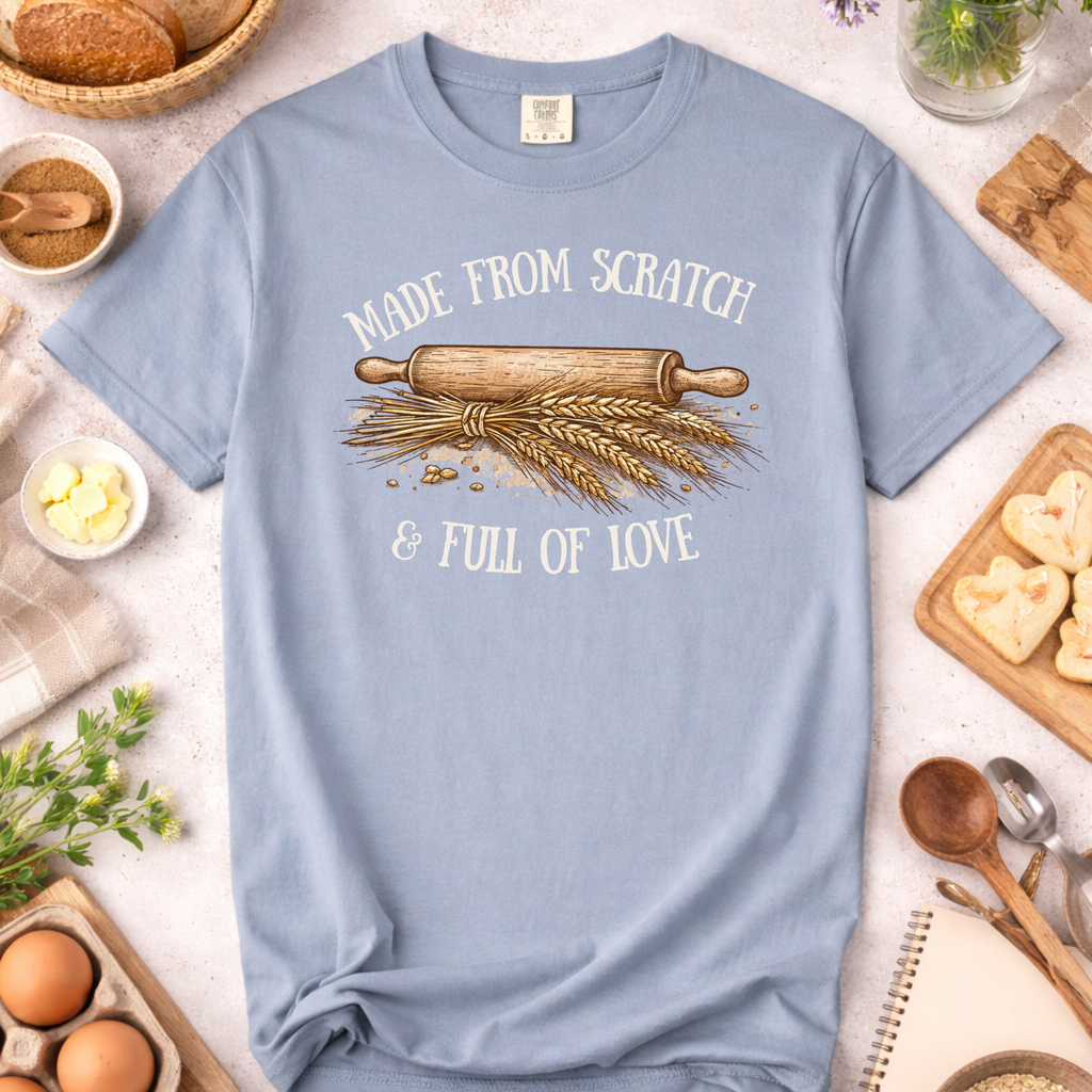 Baking Mama T-Shirt — "Made From Scratch and Full of Love"