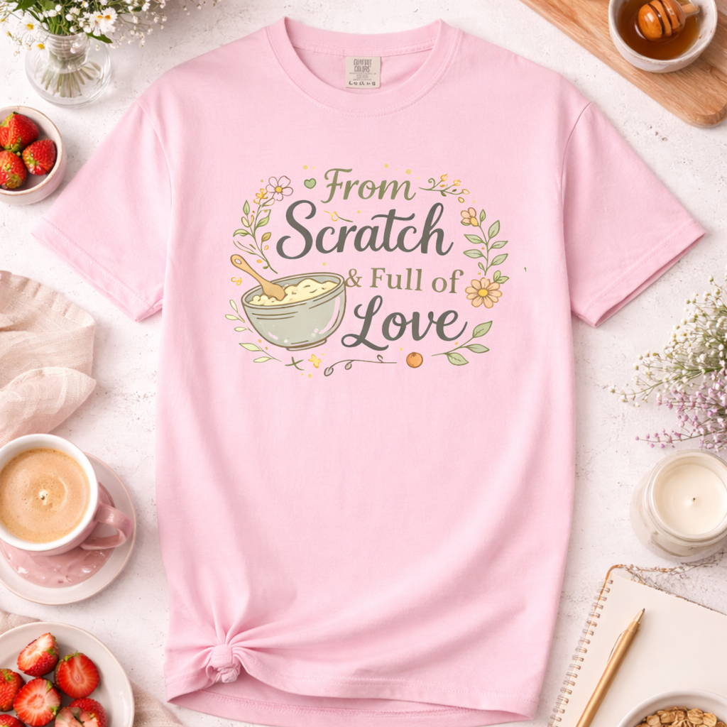 From Scratch & Full of Love Baking T-Shirt