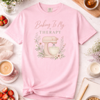 Baking Is My Therapy T-Shirt — Funny Baker Gift Tee