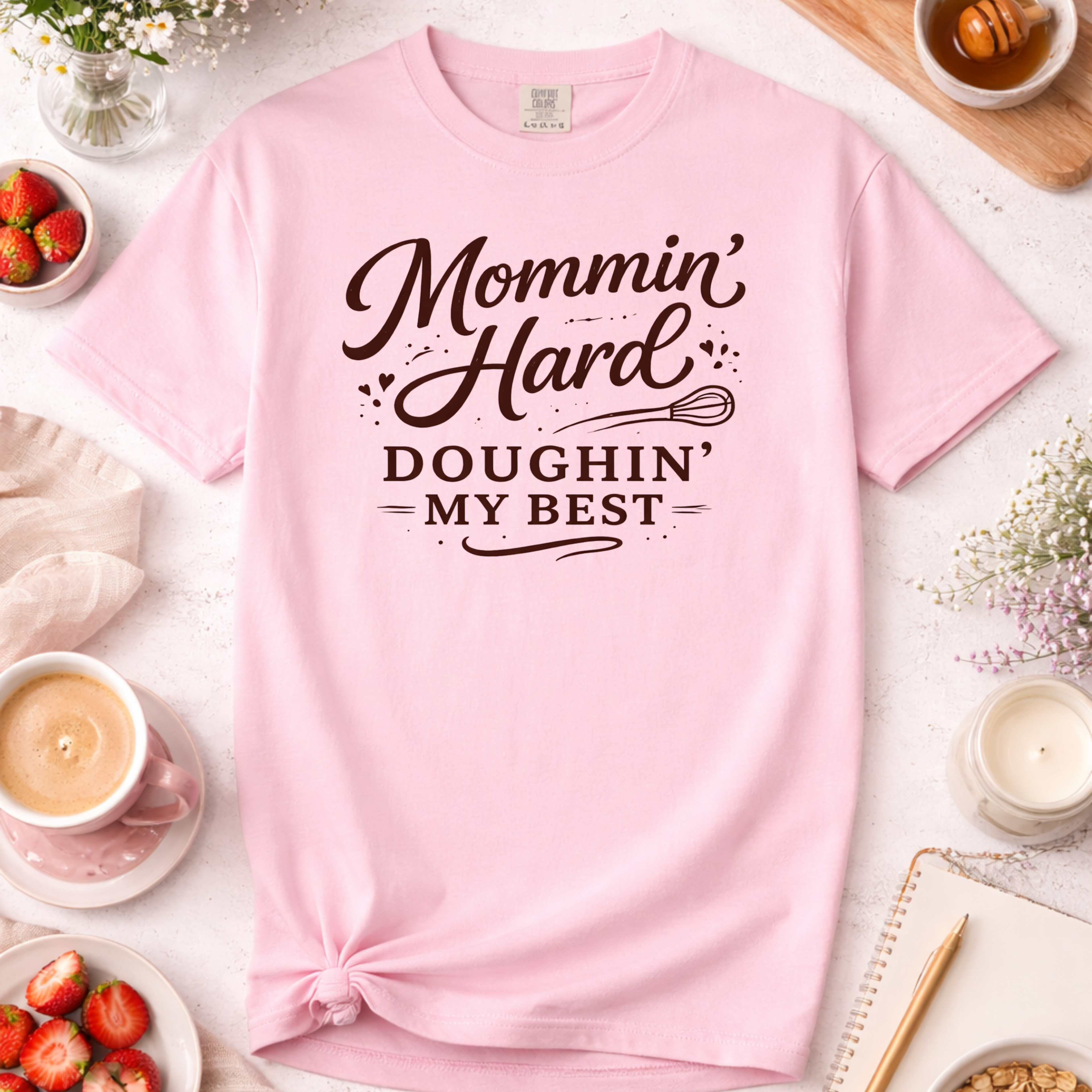 Mommin’ Hard, Doughin’ My Best Baking Mom T-Shirt