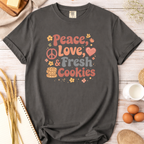 Peace, Love, and Fresh Cookies Baking T-shirt