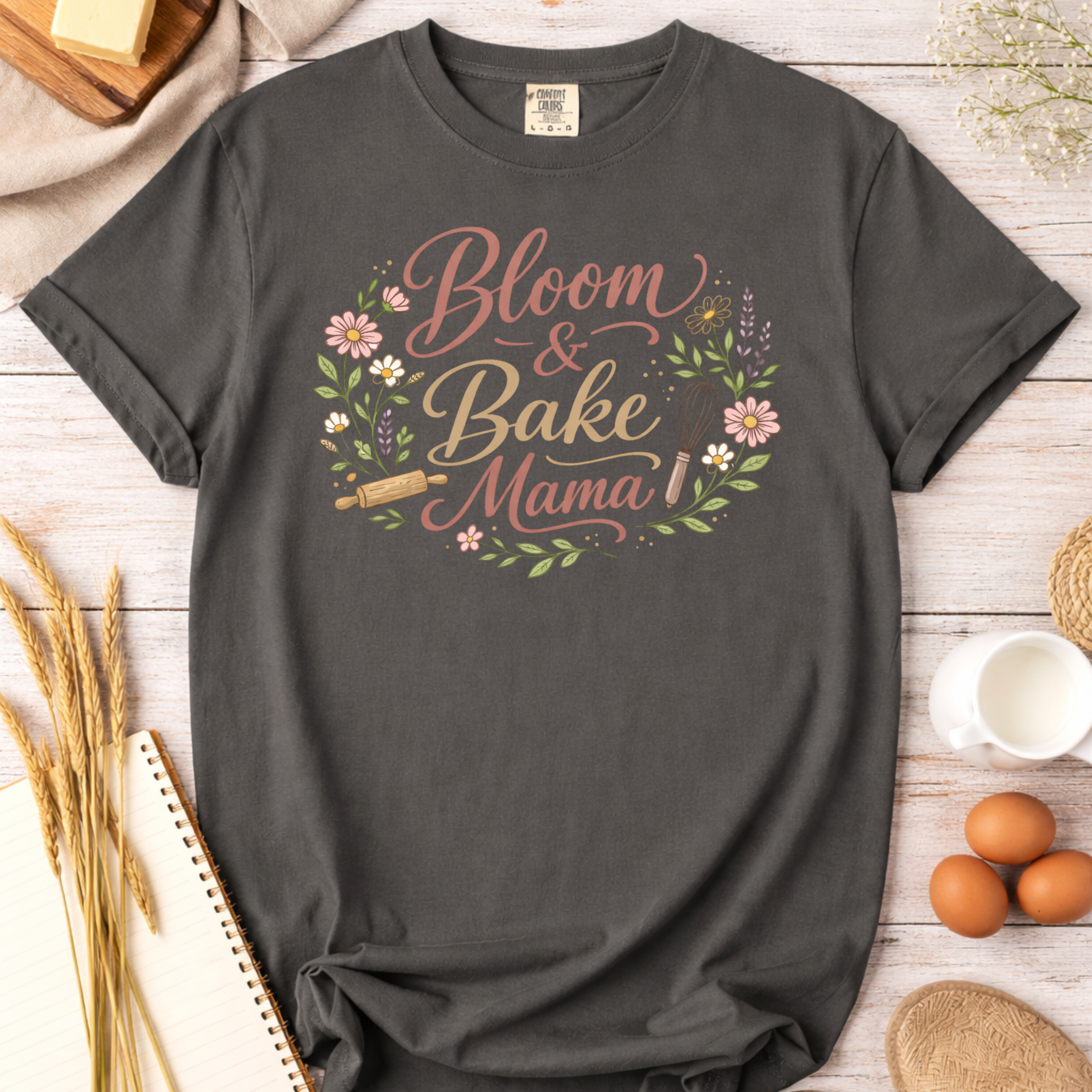 Bloom and Bake Mama Baking Mom T-Shirt