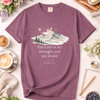 Christian T-Shirt — "The Lord Is My Strength and My Shield" Inspirational Faith Tee
