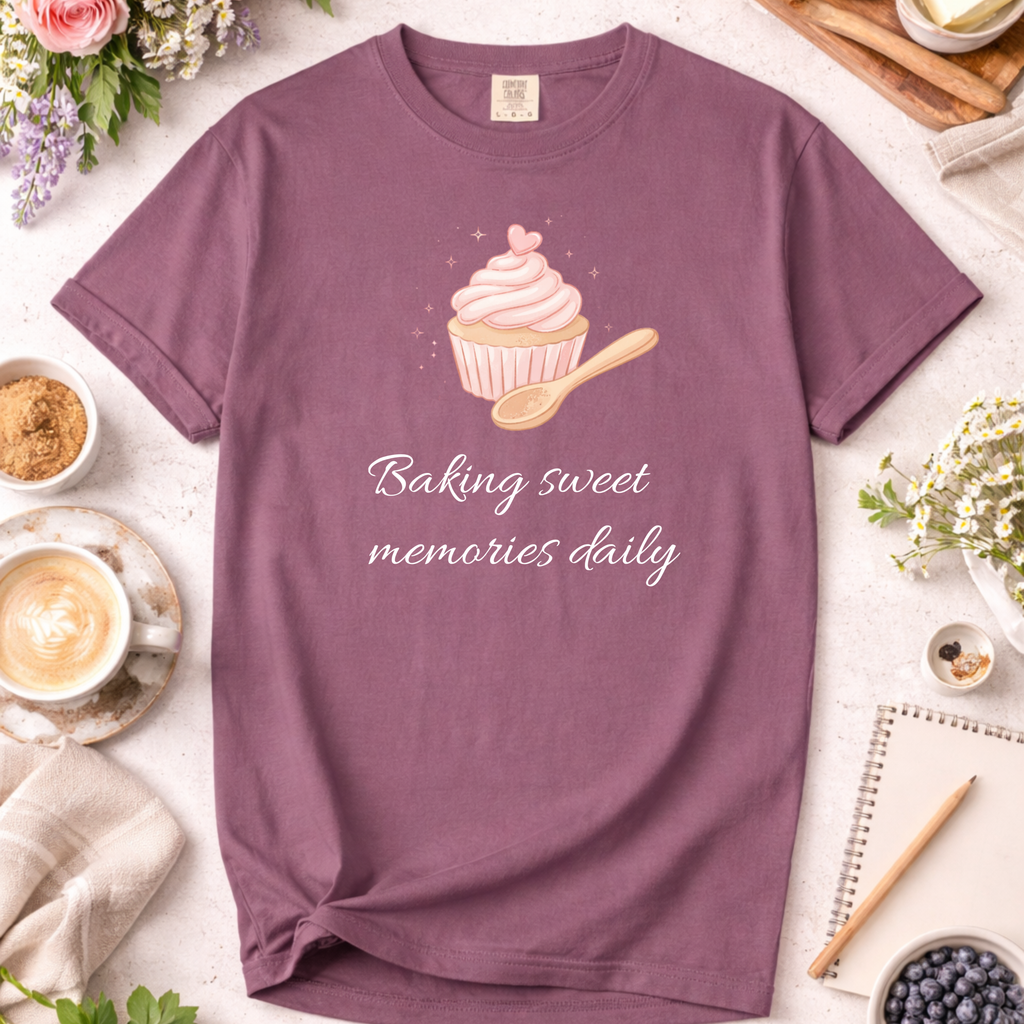 Mama Baking Shirt — "Baking Sweet Memories Daily" Tee