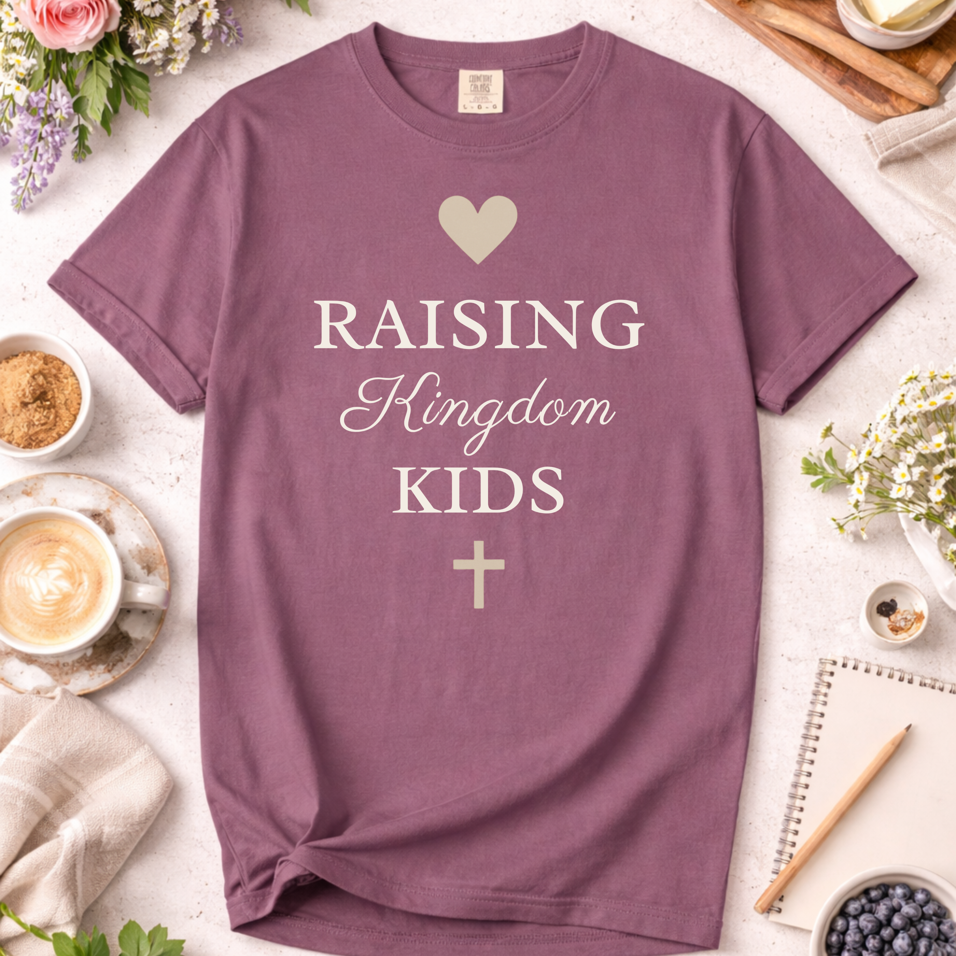 Raising Kingdom Kids Christian Mom T-Shirt