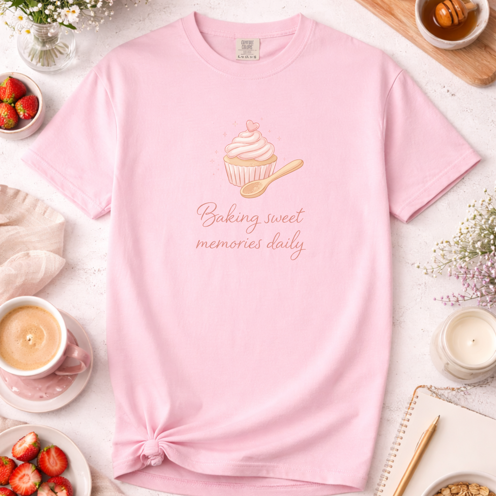 Mama Baking Shirt — "Baking Sweet Memories Daily" Tee