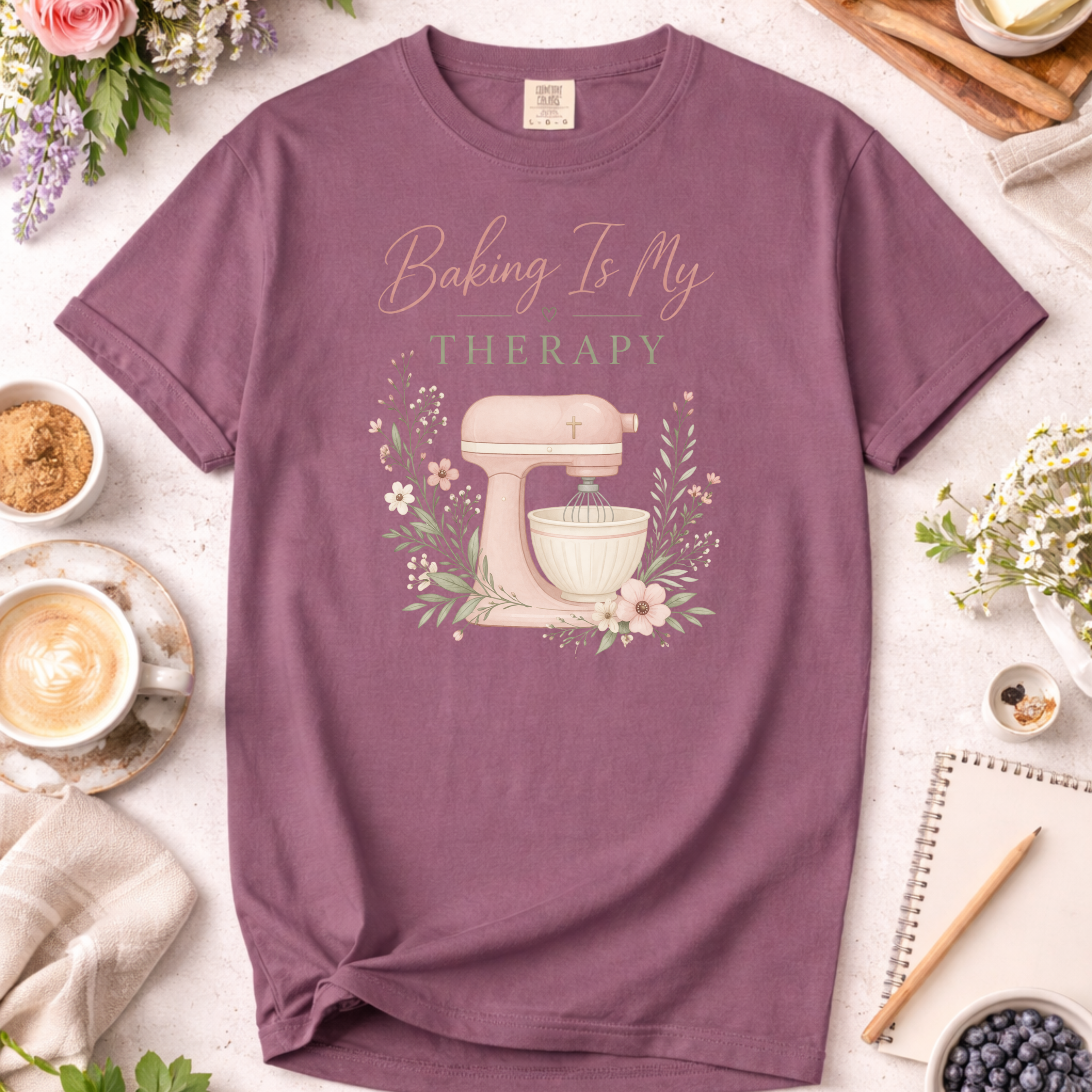 Baking Is My Therapy T-Shirt — Funny Baker Gift Tee