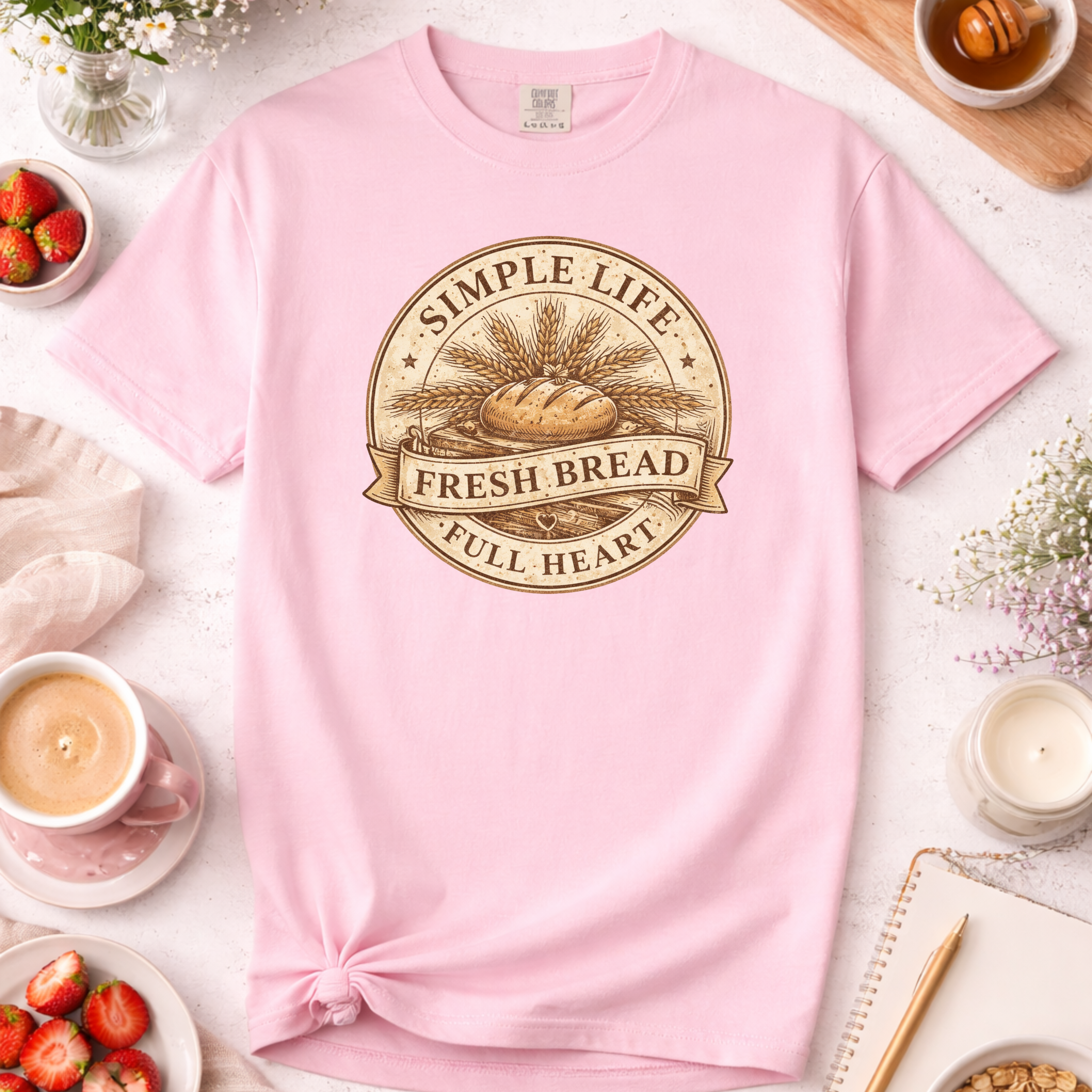Baking Mom T-Shirt — Simple Life, Fresh Bread, Full Heart