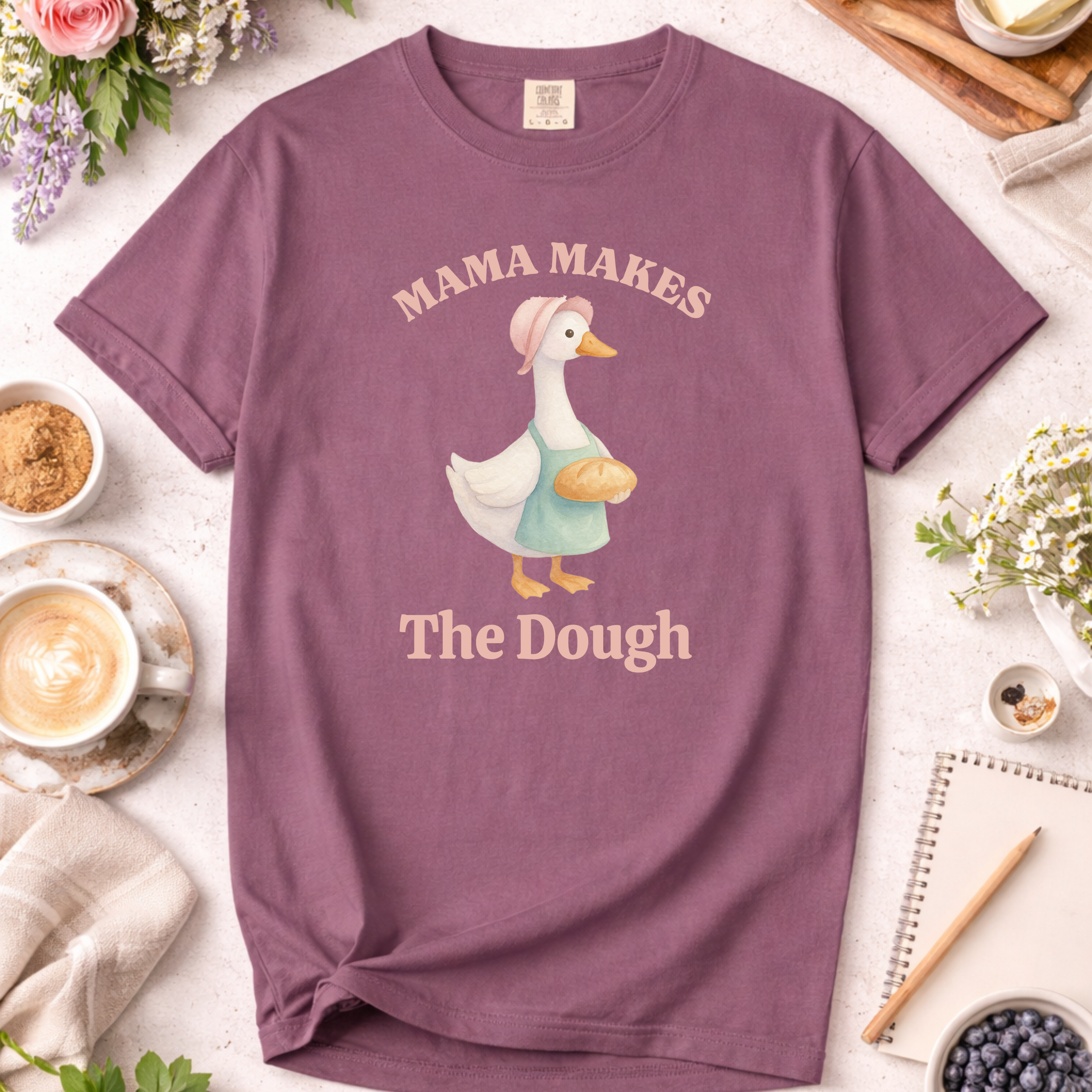 Mama Makes the Dough Silly Goose Mom Baking T-shirt